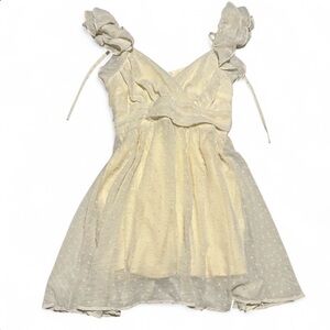 Altar'd State Butter Yellow Mini Dress Easter